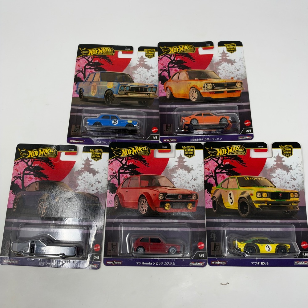 Hot Wheels Premium Car Culture Japan Historics 4 Complete Set FPY86 Real Riders